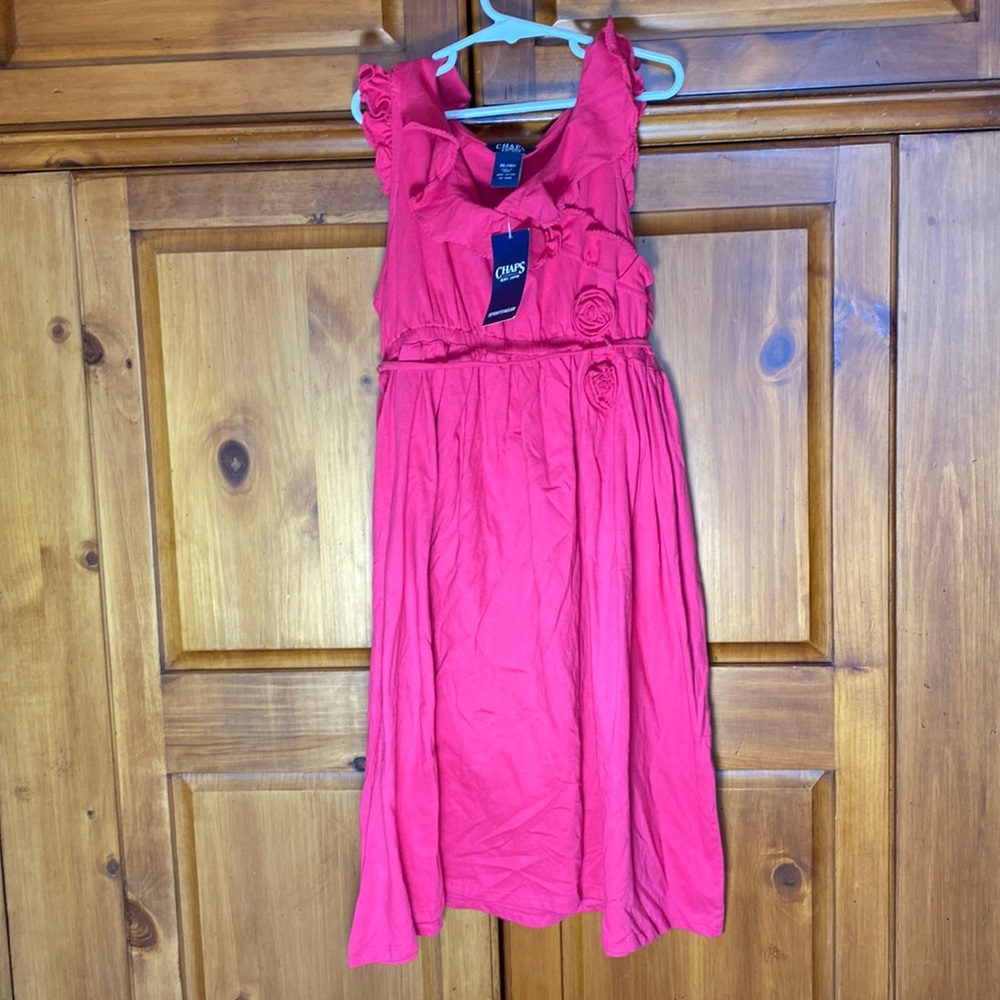 NWT Chaps Girls Pink Dress